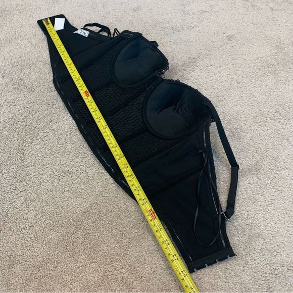 BLACK faux pearl chrome rhinestone embellished bustier corset crop top Sz L - Picture 9 of 11